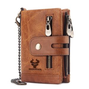 Multi-card leather men's retro RFID wallet