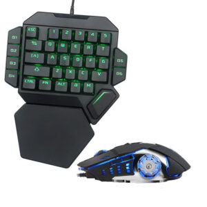 One-Handed Wired Mechanical Keyboard and Mouse
