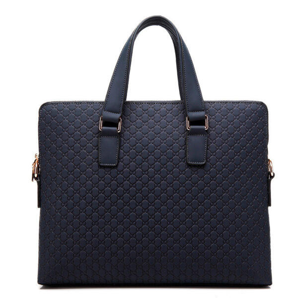Genuine Leather Men's Business Handbag 14 Inch Computer Bag