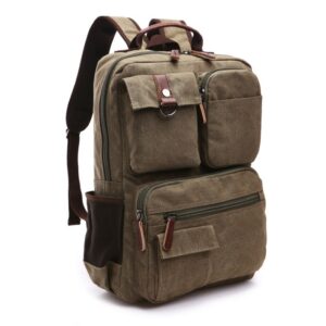 New Men Canvas Backpack Shoulder Bag Students Leisure Bag Computer Bag School Mochila Teenagers 15inch Laptop Rucksack