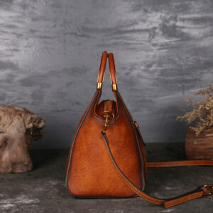 Genuine Leather Embossed Patterned Women's Shoulder Bag Clutch Bag