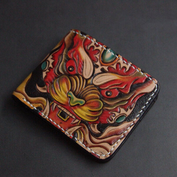 Handmade Leather Carved Men's Gift Wallet