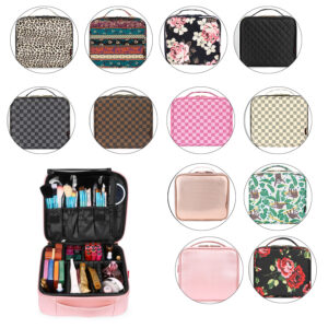 Portable Cosmetic Bag , Multifunctional Compartment Cosmetic Bag