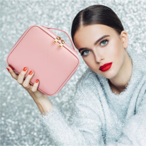 Portable Cosmetic Bag , Multifunctional Compartment Cosmetic Bag