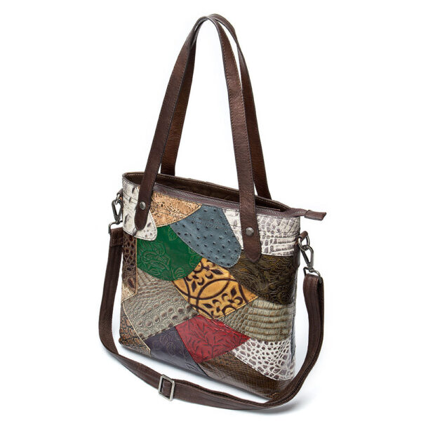 Ethnic Style Women's Handbags Handmade Contrast Color Shoulder Bag